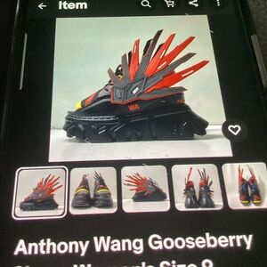 Anthony Wang Collection Gooseberry-01, Platform, Size 10, Color Black NEW